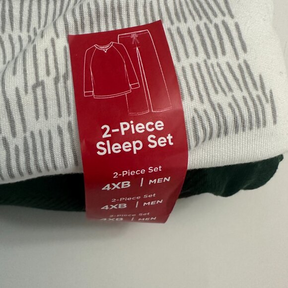 Cuddl Duds Pajamas Papa Bear Jammies Green and Black Check Size 4XB - Picture 6 of 7